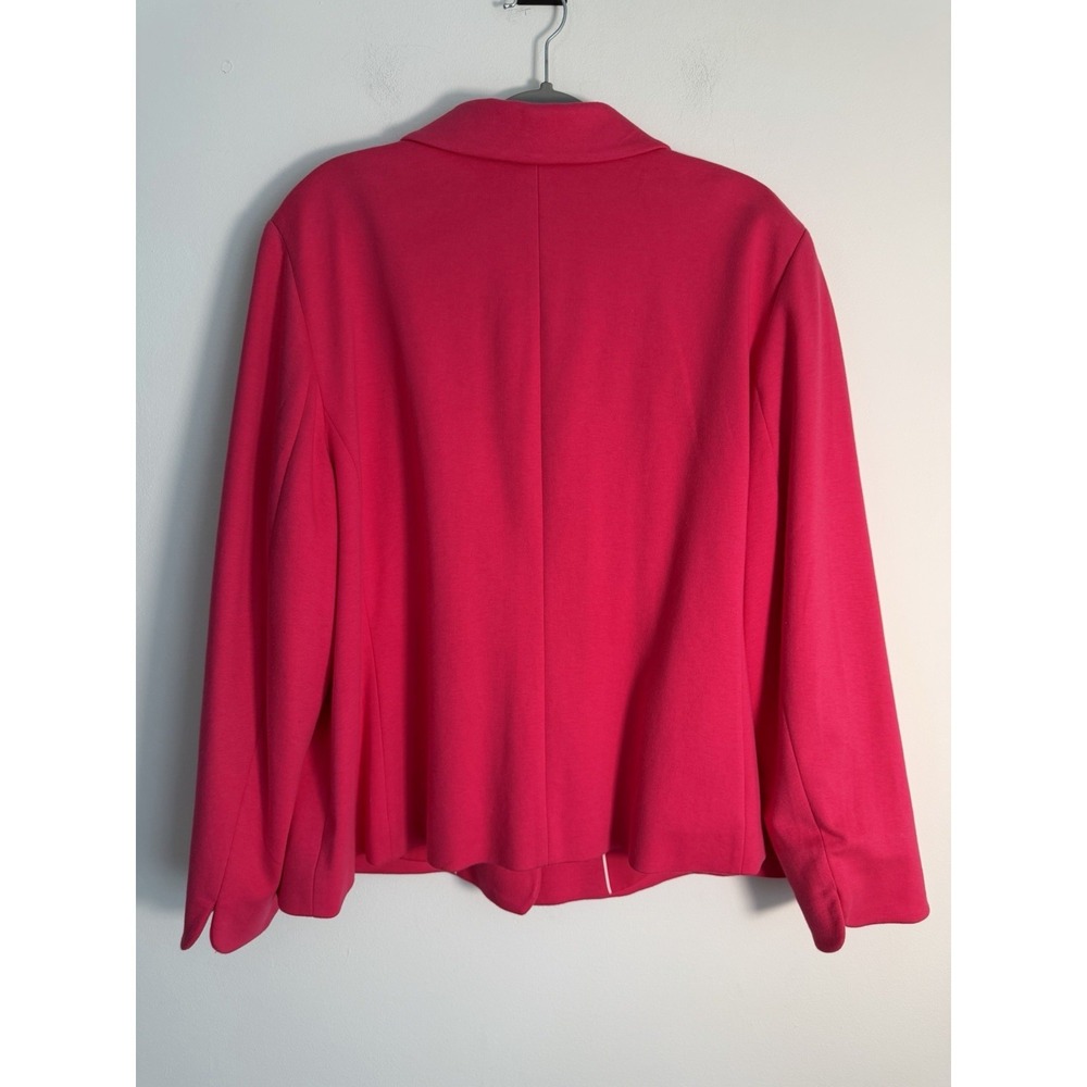 Talbots Blazer Jacket Womens 22W Pink Scalloped Hem Lined Office Mature Preppy - Picture 4 of 11